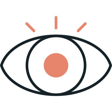 Göz simgesi vektör illüstrasyonu