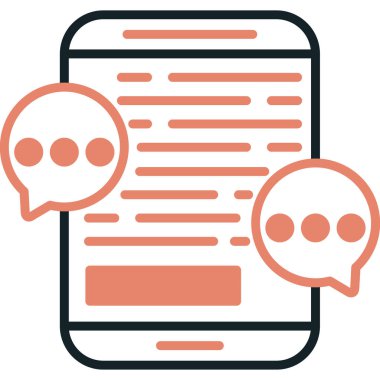 Cep telefonu. Web simgesi basit illüstrasyon