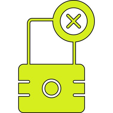 Güvenli simge renk ana hatlarını kilitle