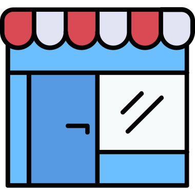 dükkan simgesi vektör illüstrasyonu