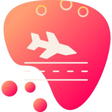 Uçak simgesinin vektör illüstrasyonu