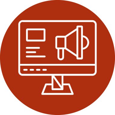 Bir bilgisayarın vektör illüstrasyonu