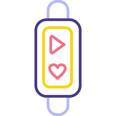 akıllı saat simge vektör illüstrasyonu