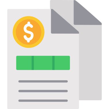 fatura kağıt dolar simgesi