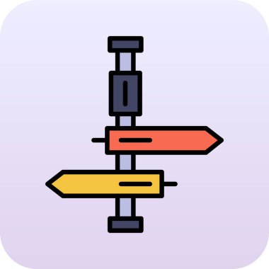 Yol işaretleri simgesinin vektör illüstrasyonu