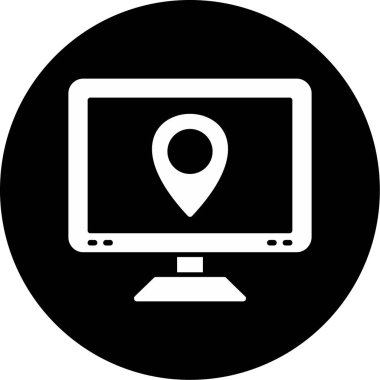 GPS konum simgesi, vektör illüstrasyonu. konum haritası