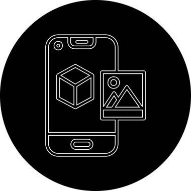 Akıllı telefon simgesinin vektör illüstrasyonu