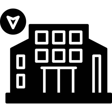 bina simgesi, vektör illüstrasyonu