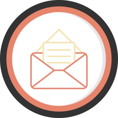 Zarf simgesi. Web için basit e- posta vektör simgeleri çizimi