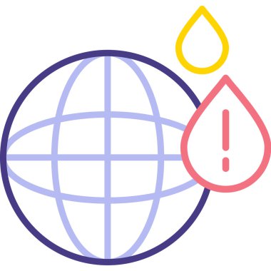 Küresel Isınma simgesi vektör çizimi