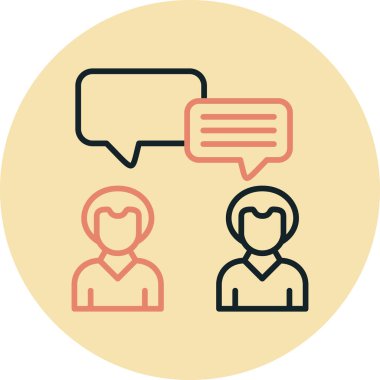 Konuş. Web simgesi basit tasarım