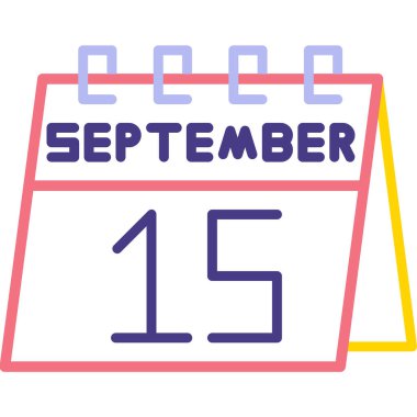 Takvim ve Eylül tarihli bir takvimin çizimi