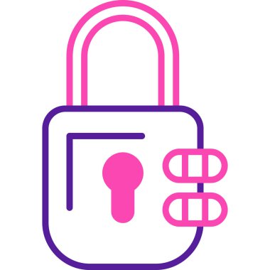 lock icon, vector illustration simple design
