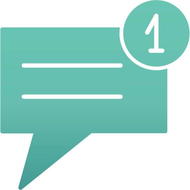 İleti düz vektör simgesi