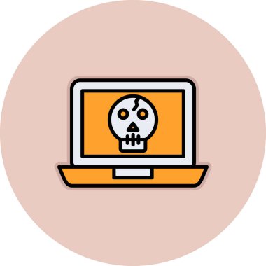 Kafatası. Web simgesi basit illüstrasyon