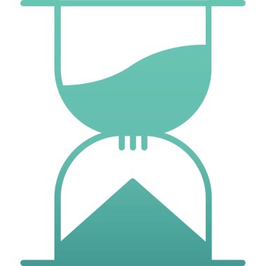 Kum saati. Web simgesi basit illüstrasyon