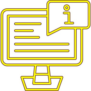 Mesaj var. Web simgesi basit illüstrasyon