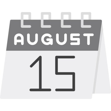 15 Ağustos takvim simgesi - Temmuz simgesi