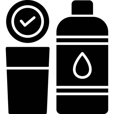 su şişesi simgesi, vektör illüstrasyonu