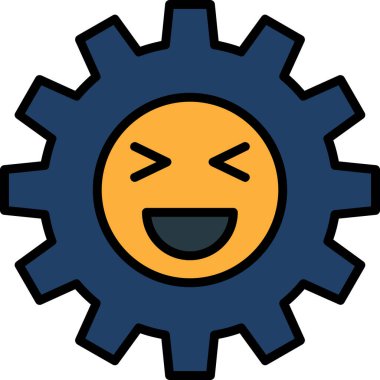 dişli yüz emoji simgesi - özet biçimi