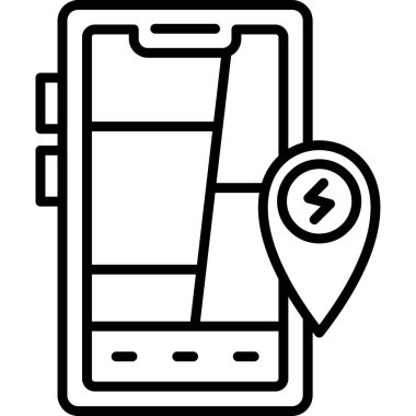 harita konumu gps simgesi ana hat biçiminde