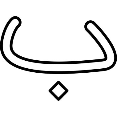 At ikonu. Ağ için at vektör simgelerinin özet çizimi