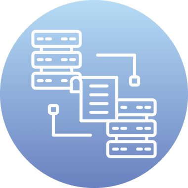 veritabanı vektör simgesi modern basit illüstrasyon
