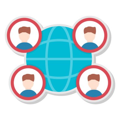 küresel iş insanları vektör illüstrasyonu