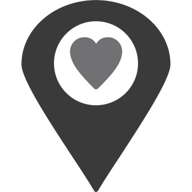 Harita işaretleyici düz simgesi