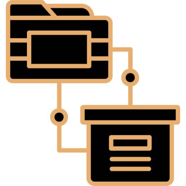 veri merkezi simgesi. Web için veri merkezi vektör simgelerinin özet çizimi