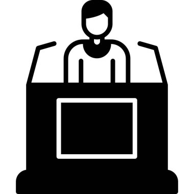 Siyah takım elbiseli bir adamın vektör çizimi