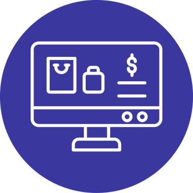 Dolar işareti simgesi olan alışveriş sepetinin vektör çizimi