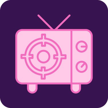 Televizyon. Web simgesi basit tasarım