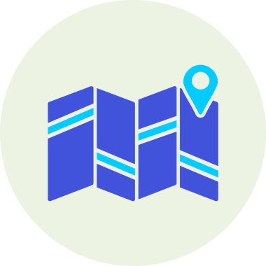 Harita. Web simgesi basit illüstrasyon