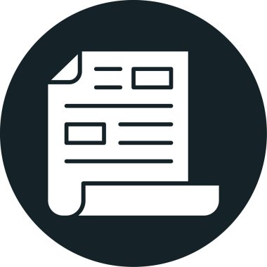 belge web simgesi, vektör illüstrasyonu