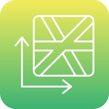 Bir bayrak simgesinin vektör illüstrasyonu