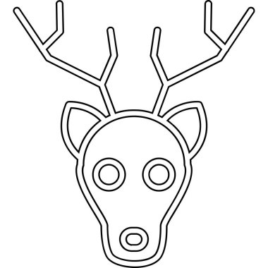 geyik boynuzu simgesi taslak biçiminde