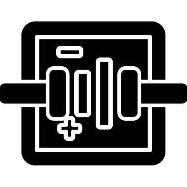 dizüstü bilgisayar ekran simgesi üzerindeki barkod, basit vektör