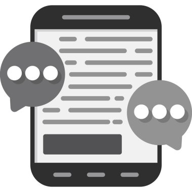 Sohbet simgesi, vektör çizimi