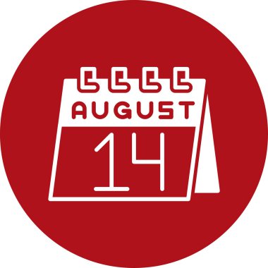 Eylül ayının ulusal bayrağına sahip bir takvimin vektör çizimi