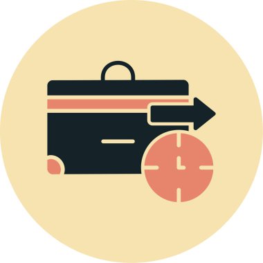 Bavul. Web simgesi basit illüstrasyon