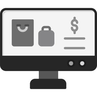 Bilgisayar. Web simgesi basit tasarım