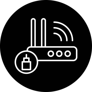 Yönlendirici vektör simgesi. biçim düz sembol, siyah renk, yuvarlak açılar, beyaz arkaplan.