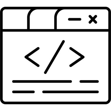 Kodlama programlama geliştirme simgesi