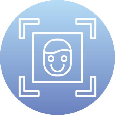 Kamera vektör çizgisi simgesine sahip eşsiz bir adam