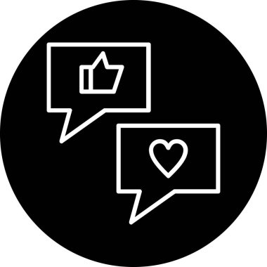 Sohbet simgesi vektör illüstrasyonu