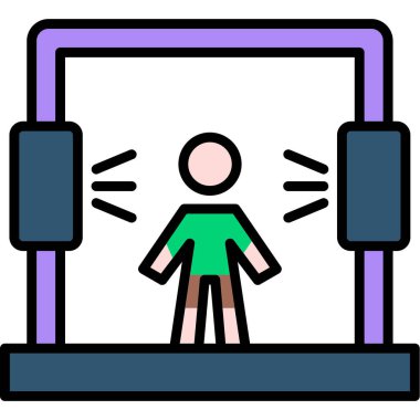 Toplantı sunum simgesi. özet toplantı sunumu karşılama vektör rengi düz izole