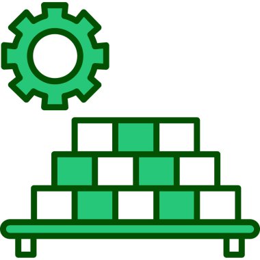 Fabrika taşıyıcısı. Web simgesi basit illüstrasyon
