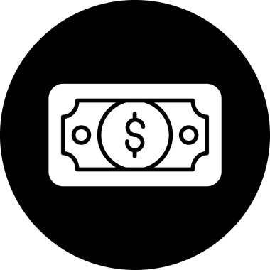 vektör para düz simgesi