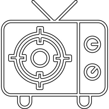 kamera kontrol teknolojisi simgesi ana hat biçiminde